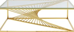 Stolik Kawowy Laser 120x60 Cm Złoty