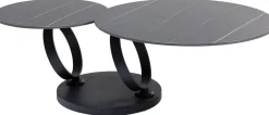 Stolik Kawowy Obrotowy Beverly 133x80 Cm Czarny