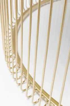 Stolik Kawowy Wire Uno Ø80 Cm Mosiężny