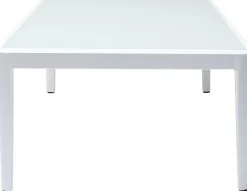 Stolik Ogrodowy Tiki 108x59 Cm Biały - Blat Szklany