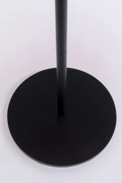 Stolik Pomocniczy Blat Szklany Czerwony Podstawa Czarna Stalowa 30xH50 Cm