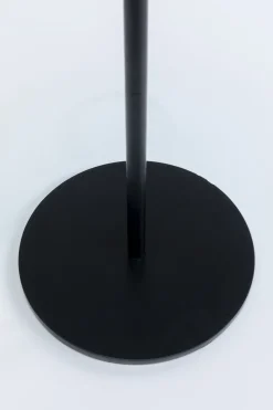 Stolik Pomocniczy Blat Szklany Niebieski Podstawa Czarna Stalowa 30xH50 Cm