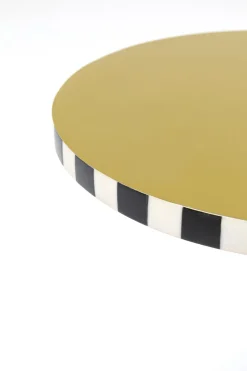 Stolik Pomocniczy Oliwkowy MDF I Stal Ø25x50 Cm Szachownica