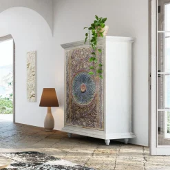 Szafa 2-drzwiowa Z Drewna Mango Front Kolorowy 120x180 Cm