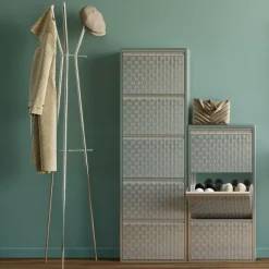 Szafka Na Buty Caruso MO 50x103 Cm Srebrna