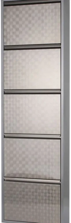 Szafka Na Buty Caruso MO 50x170 Cm Srebrna