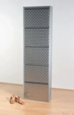 Szafka Na Buty Caruso MO 50x170 Cm Srebrna