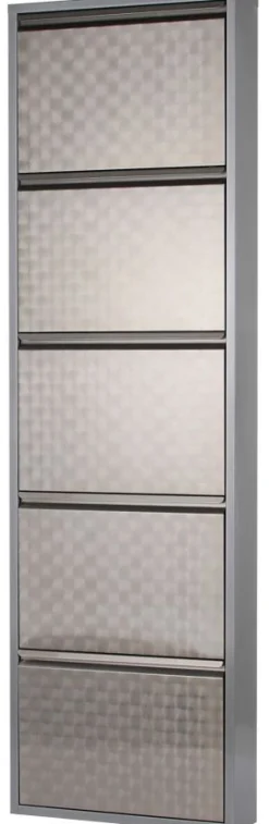 Szafka Na Buty Caruso 50x170 Cm Srebrna