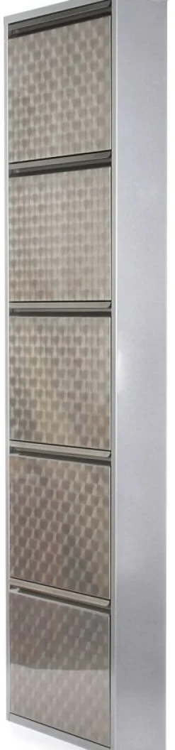 Szafka Na Buty Caruso 50x170 Cm Srebrna