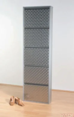 Szafka Na Buty Caruso 50x170 Cm Srebrna