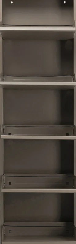 Szafka Na Buty Stalowa 5 Półek Kolor Taupe 50x170 Cm
