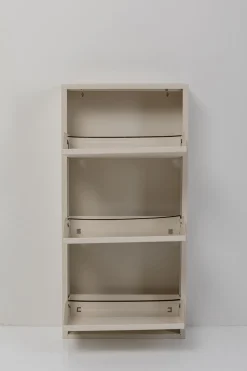 Szafka Na Buty Stalowa Kremowa 3 Przegródki 50x104 Cm