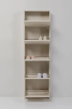Szafka Na Buty Stalowa Kremowa 5 Przegródek 50x173 Cm