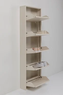 Szafka Na Buty Stalowa Kremowa 5 Przegródek 50x173 Cm