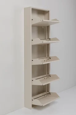 Szafka Na Buty Stalowa Kremowa 5 Przegródek 50x173 Cm