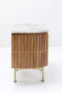 Szafka Nocna Grace 50x55 Cm Drewno Mango - Blat Marmur