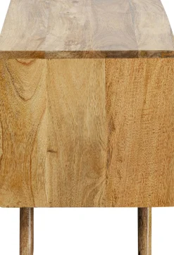 Szafka Nocna Z 2 Szufladami Drewno Mango Kolorowe Ornamenty 50x46 Cm