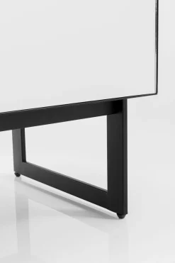Szafka RTV Lustrzana Czterodrzwiowa Nogi Czarne 180x55 Cm