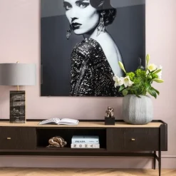 Szafka RTV Milano 200x55 Cm Ciemnobrązowa