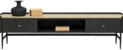 Szafka RTV Milano 200x55 Cm Ciemnobrązowa