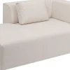 Szezlong Tapicerowany Kremowy Moduł Lewy 182x118 Cm