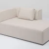 Szezlong Tapicerowany Moduł Kremowy Prawy 182x118 Cm