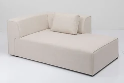 Szezlong Tapicerowany Moduł Kremowy Prawy 182x118 Cm