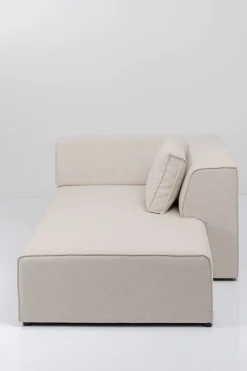 Szezlong Tapicerowany Moduł Kremowy Prawy 182x118 Cm