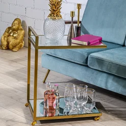 Szklanka Diamond Gold Rim 710 Ml Transparentna