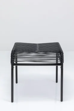 Taboret - Podnóżek Ogrodowy Acapulco 40x40 Cm Czarny