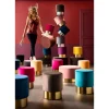 Taboret Cherry Ø35 Cm Czarny Podstawa Złota