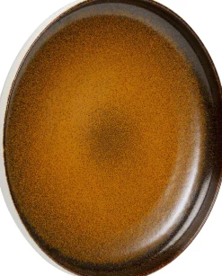 Talerz Do Serwowania Zółty Porcelana Ø30 Cm