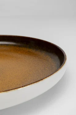 Talerz Do Serwowania Zółty Porcelana Ø30 Cm