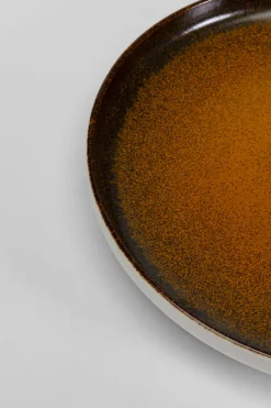 Talerz Do Serwowania Zółty Porcelana Ø30 Cm