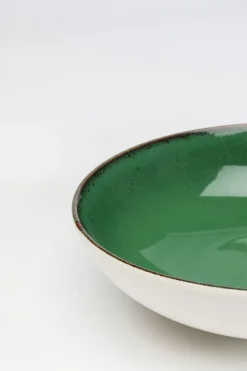 Talerz Głęboki Zielony Porcelana Ø20 Cm
