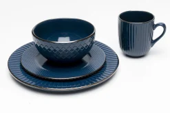 Talerz Obiadowy Ceramiczny Niebieski Ø27 Cm