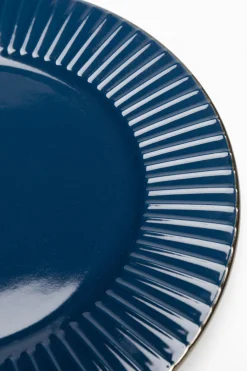 Talerz Obiadowy Ceramiczny Niebieski Ø27 Cm
