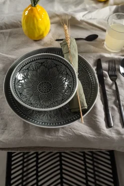 Talerz Obiadowy Sicilia Mandala Ø27 Cm Szary