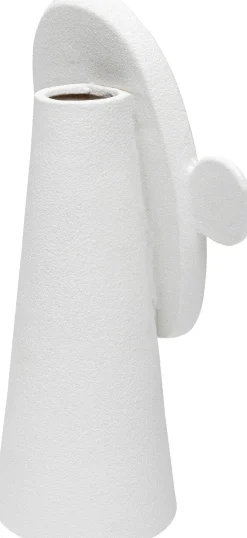 Wazon Biały Ceramiczny Twarz 17x29 Cm