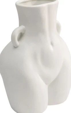 Wazon Biały Z Motywem Ludzkiego Ciała Ceramiczny 16x22 Cm