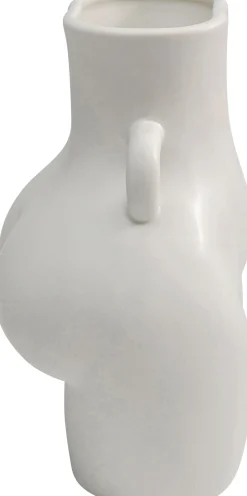 Wazon Biały Z Motywem Ludzkiego Ciała Ceramiczny 16x22 Cm