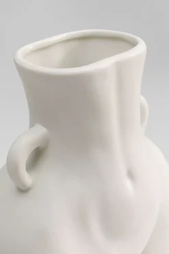 Wazon Biały Z Motywem Ludzkiego Ciała Ceramiczny 16x22 Cm