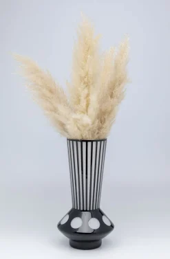 Wazon Brillar Ø22x40 Cm Czarno-biały