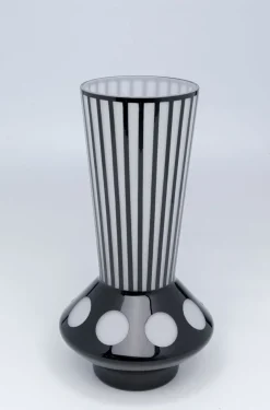 Wazon Brillar Ø22x40 Cm Czarno-biały