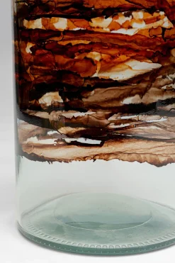 Wazon Brązowo-transparentny Szkło Z Recyklingu Ø15x40 Cm Burza Piaskowa