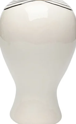 Wazon Ceramiczny Biały Motyw Mężczyzny Ø19x30 Cm