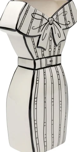 Wazon Ceramiczny Biały Sukienka 18x31 Cm