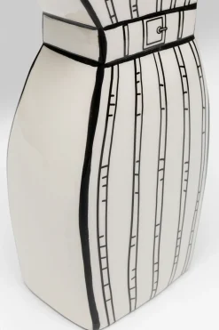 Wazon Ceramiczny Biały Sukienka 18x31 Cm