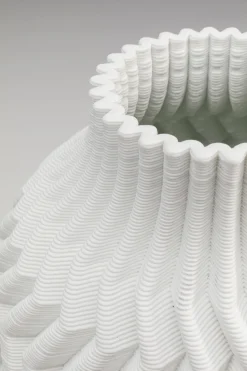 Wazon Ceramiczny Skandynawski Biały Ø22x35 Cm