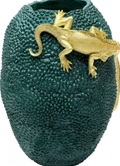 Wazon Chameleon Jack Fruit Ø39x39 Cm Zielono-złoty